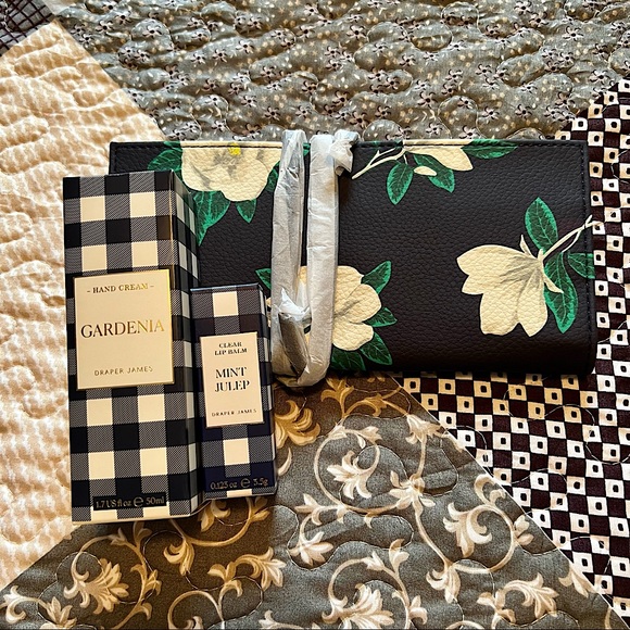 Draper James Accessories - Draper James Jewelry Roll, Gardenia Hand cream, & Mint Julep Lip Balm-set of 3